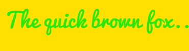 Image with Font Color 28E80C and Background Color FFE000